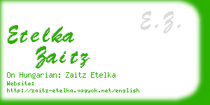 etelka zaitz business card